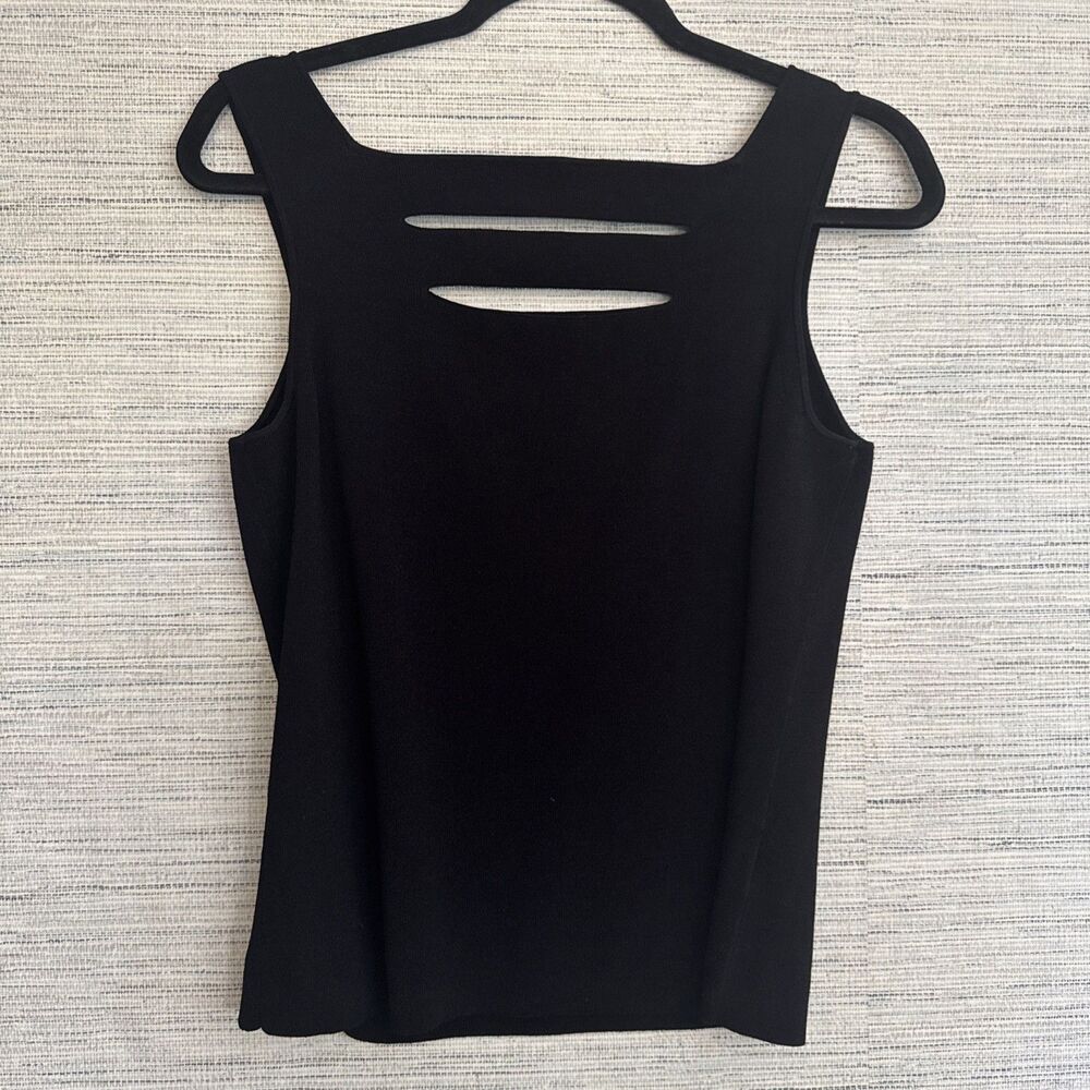 Carlisle Cut Out Tank Top Black Sexy Peek A Boo Top Small